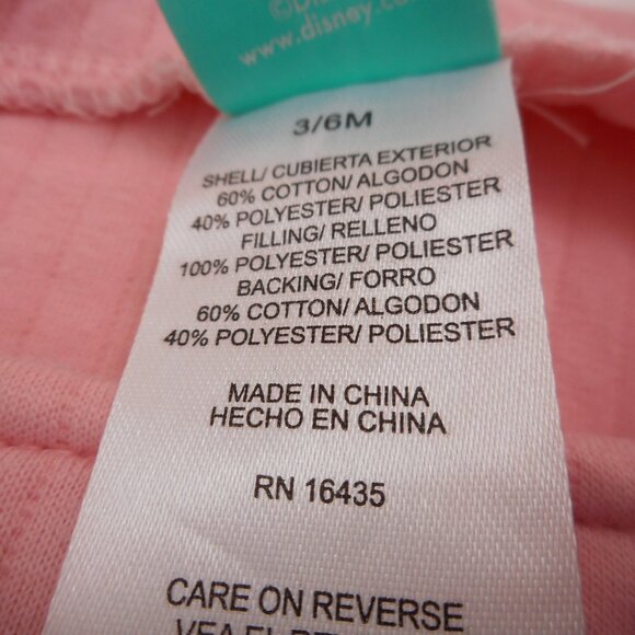 Disney Baby 3-6 months Pink Minnie Mouse Overalls Pockets Pastel Butterfly - Picture 5 of 9